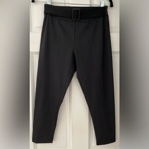 Yoga Leggings With Faux Belt Detail - Medium